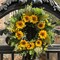 24-Inch Sunflower Wreath – Large Weatherproof Spring & Summer Wreath for Front Door, Farmhouse Rustic Indoor/Outdoor Home Decor